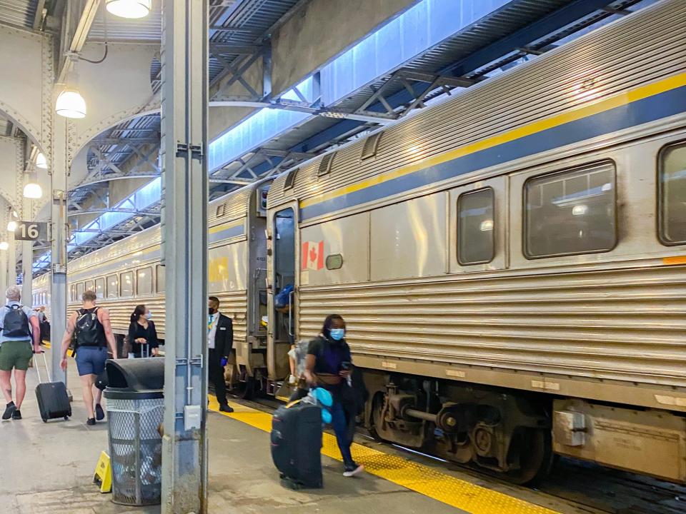 A Via Rail train at Union Station