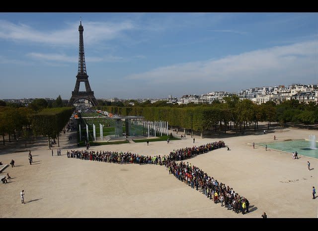 People power rivals the Eifel Tower in Paris, France