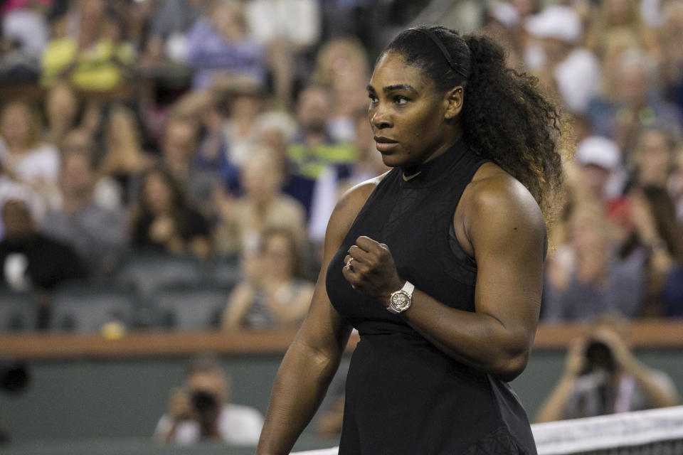 Serena Williams debuted her fashion line, ‘Serena.’ (AP Photo/Crystal Chatham)