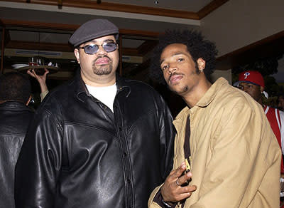 Heavy D and Marlon Wayans at the LA premiere of All About The Benjamins