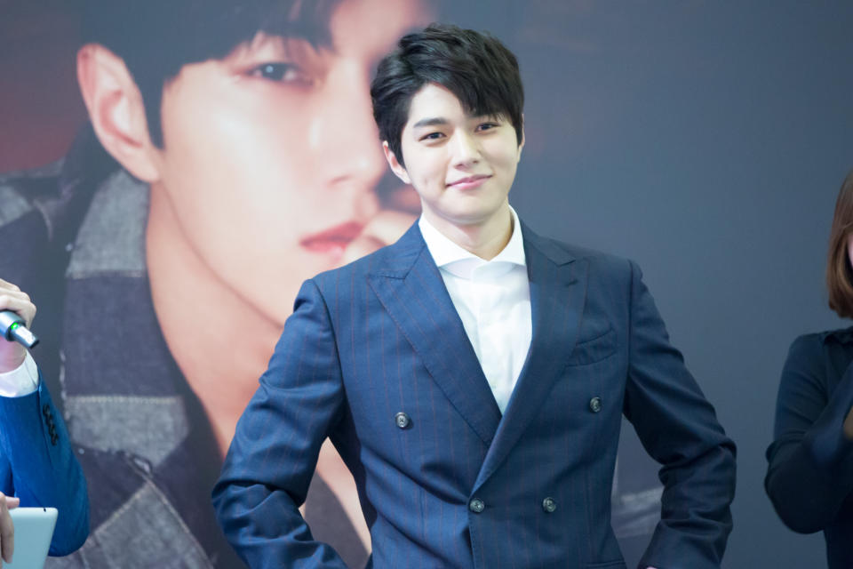 INFINITE’s Kim Myung-soo at a press conference in Singapore (Photo: PTO Entertainment Pte Ltd)