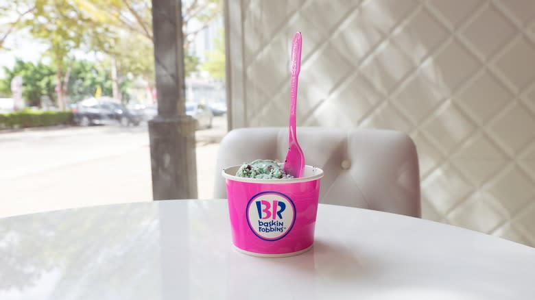 Scoop of Baskin-Robbins ice cream