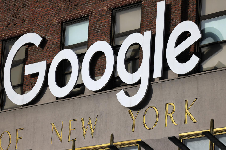 NEW YORK, NEW YORK - JANUARY 25: The Manhattan Google headquarters is seen on January 25, 2021 in New York City. Google announced today that it will be opening up select Google facilities to serve as mass vaccination sites open to anyone eligible to receive the coronavirus (COVID-19) vaccine. They will also commit to using more than $150 million dollars to promote vaccine education. (Photo by Michael M. Santiago/Getty Images)