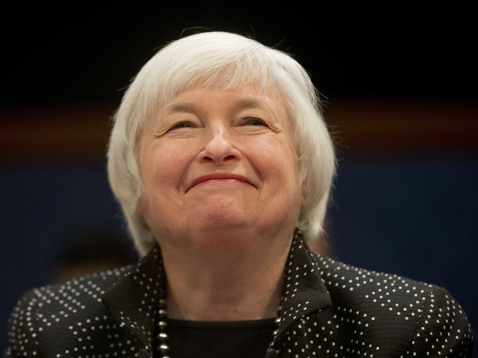 Janet Yellen smiling