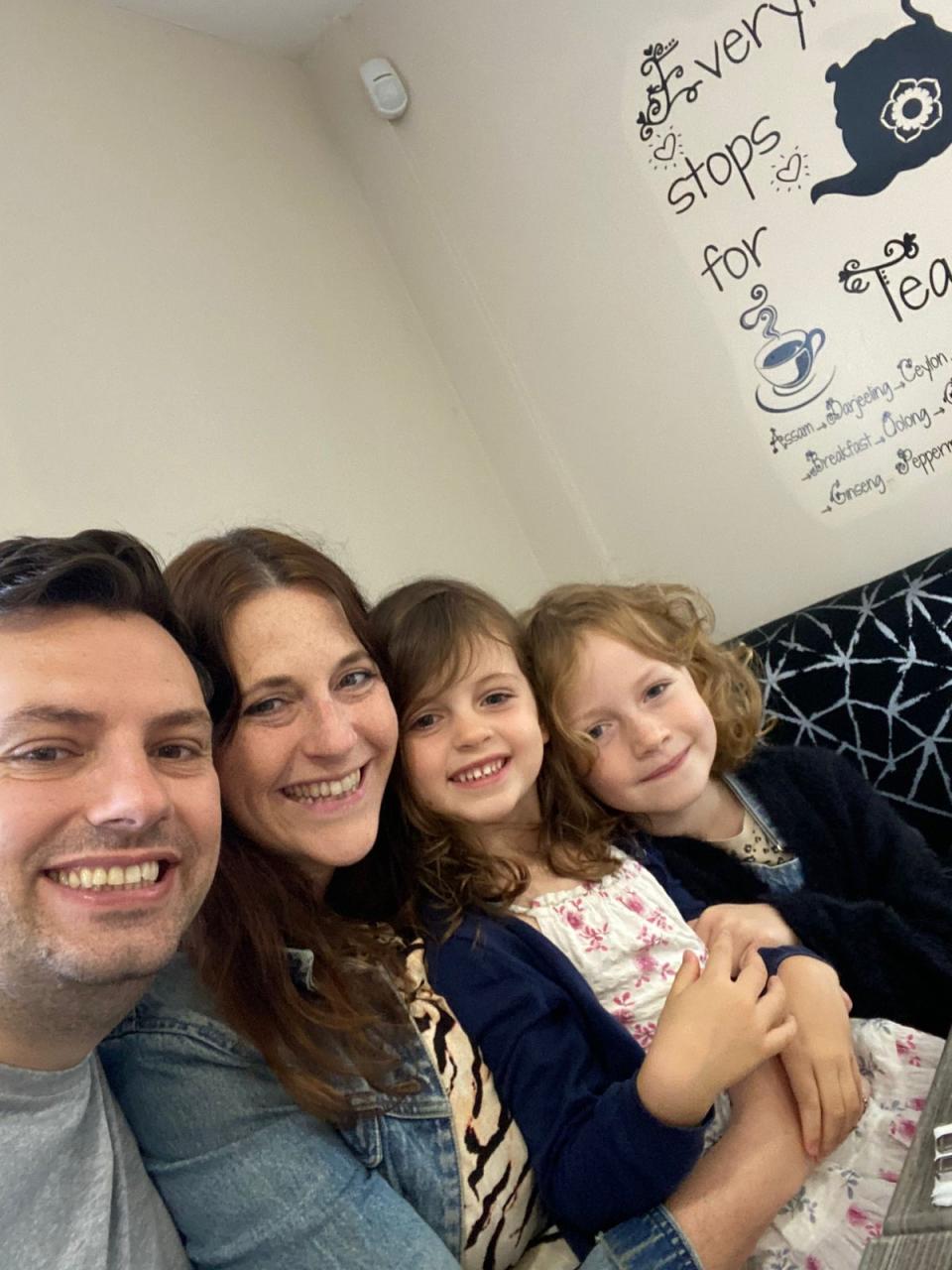 Mrs Canning with her husband, Vince, and her daughters Marla and Erika (Supplied)