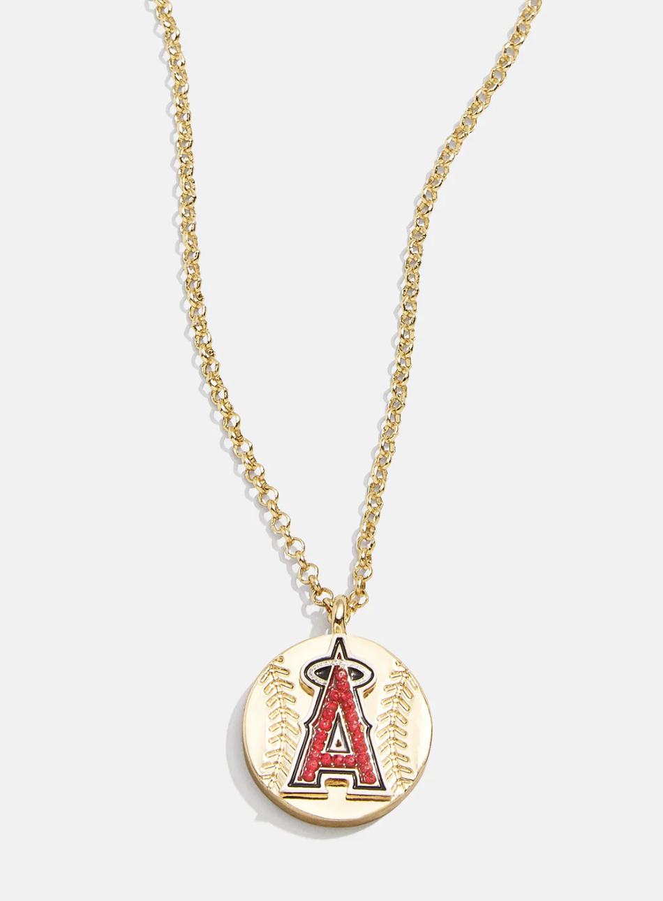 <p><a href="https://go.redirectingat.com?id=74968X1596630&url=https%3A%2F%2Fwww.baublebar.com%2Fproducts%2Flos-angeles-angels-baseball-charm-necklace&sref=https%3A%2F%2Fwww.thepioneerwoman.com%2Ffashion-style%2Fa60384017%2Fbaublebar-mlb-collection%2F" rel="nofollow noopener" target="_blank" data-ylk="slk:Shop Now;elm:context_link;itc:0;sec:content-canvas" class="link ">Shop Now</a></p><p>BaubleBar MLB Gold Baseball Charm Necklace</p><p>baublebar.com</p><p>$44.00</p>