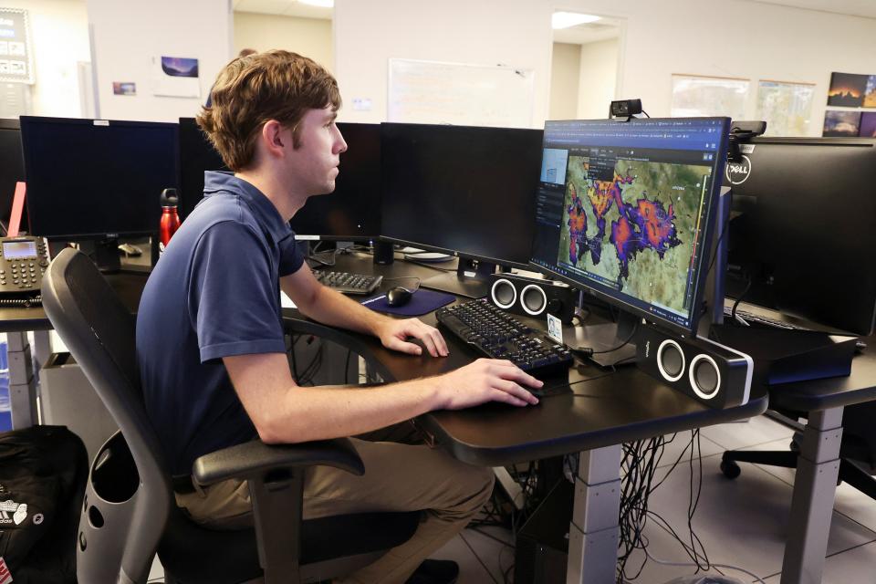 At the National Weather Service office in Phoenix, a meteorologist looks at his monitor with multiple heat records close to being broken as a prolonged (REUTERS)