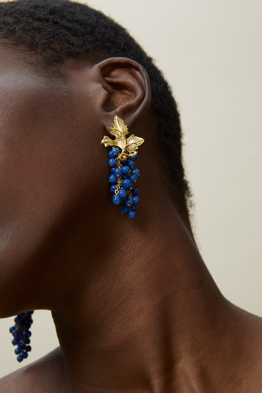 Earrings from the capsule collection developed with Peracas.