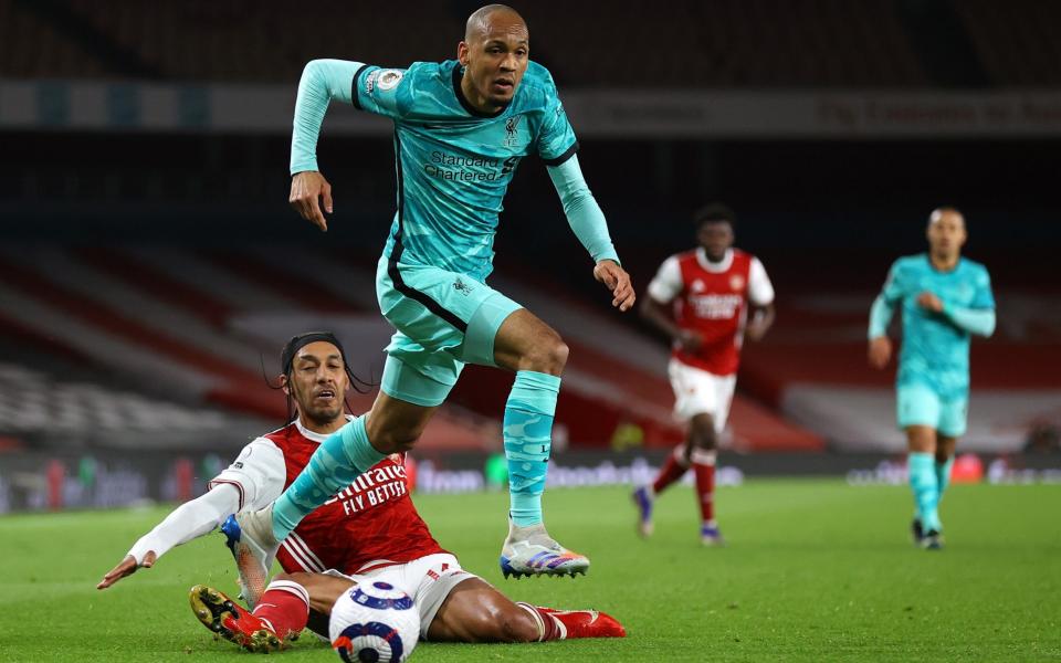 The return of Fabinho and Thiago to Liverpool's midfield against Arsenal created a solid foundation  - GETTY IMAGES