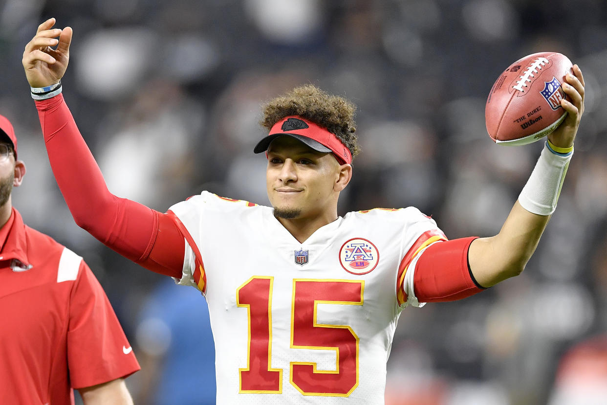 Patrick Mahomes and the Kansas City Chiefs are the top seed in the AFC playoffs. How far can they go? (Photo by Chris Unger/Getty Images)