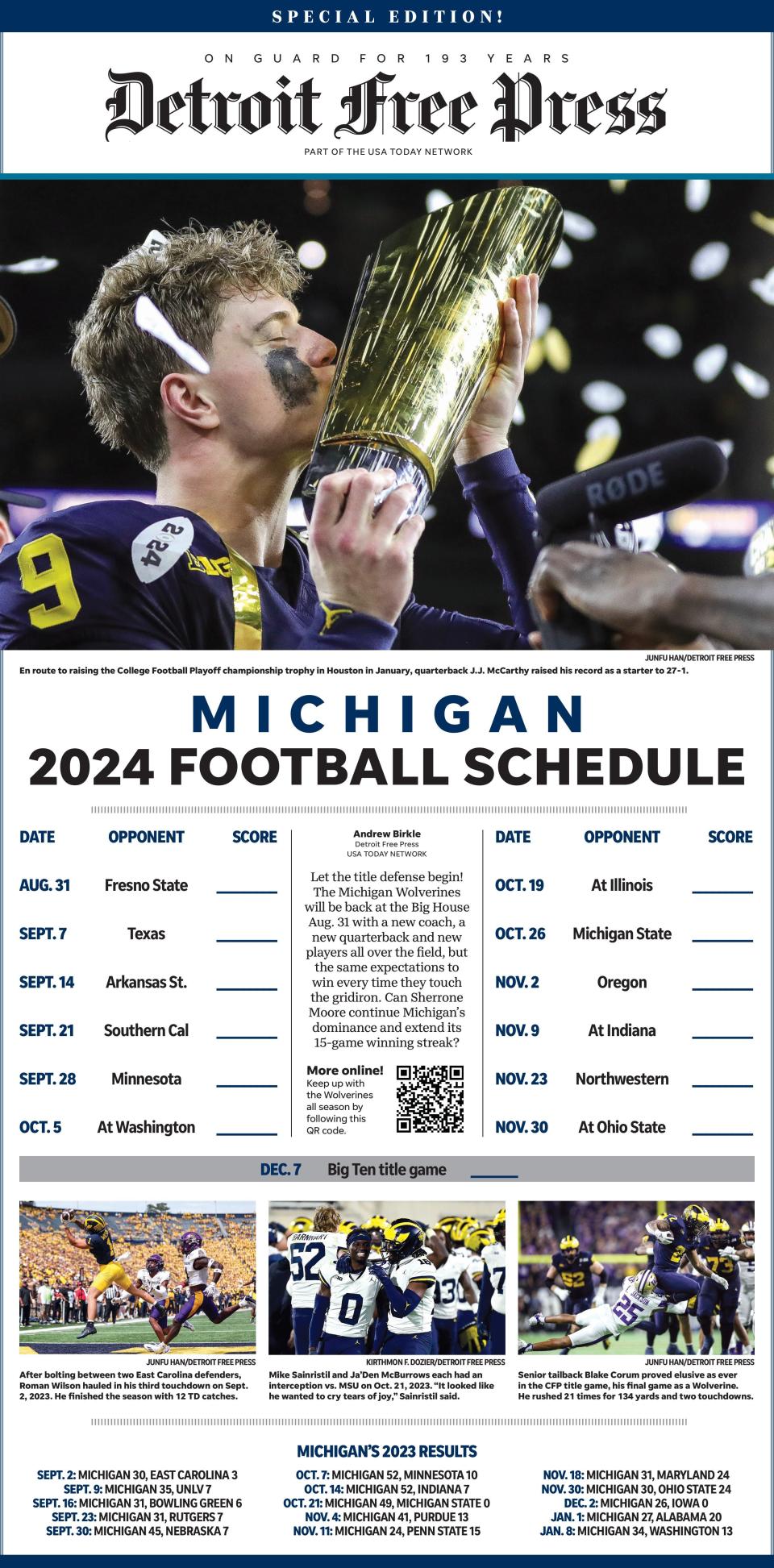 Michigan fans! the 2024 football season with our special