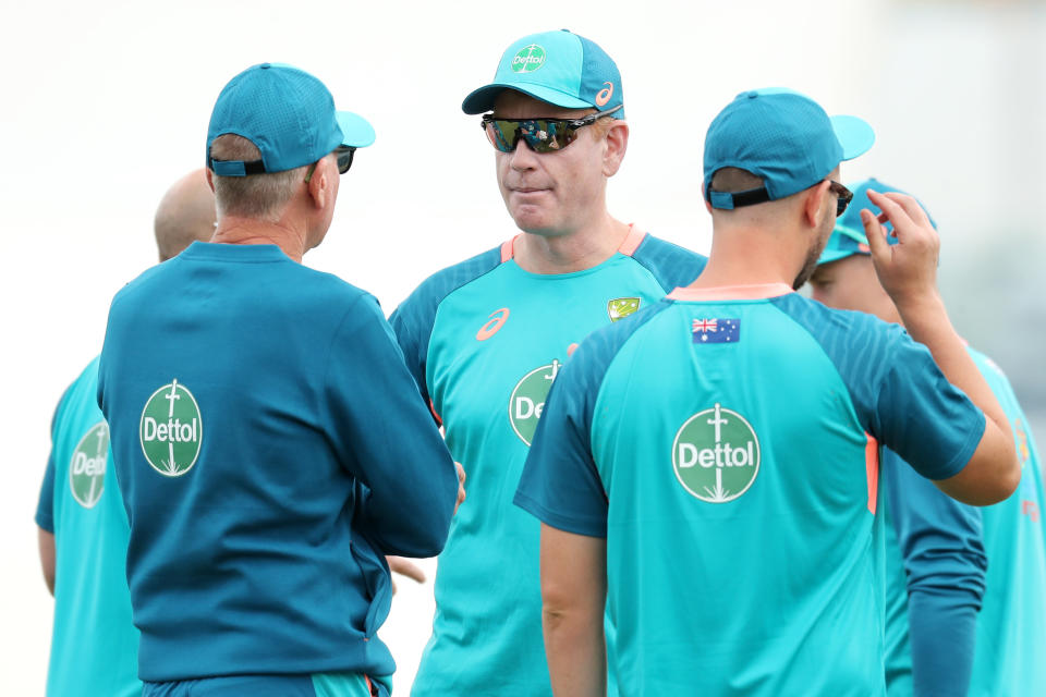 Andrew McDonald, pictured here  during an Australian team training session.