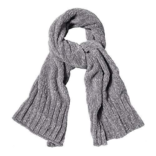 7) Lightweight Ultra Soft Chenille Ribbed Thick Scarf Knit