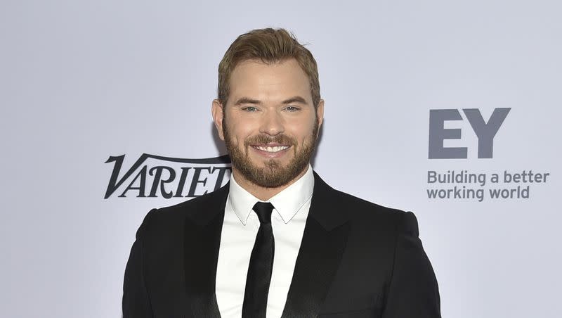 Kellan Lutz arrives at the 47th International Emmy Awards gala at the Hilton Hotel on Nov. 25, 2019, in New York. Lutz is known for his role in the “Twilight” saga.