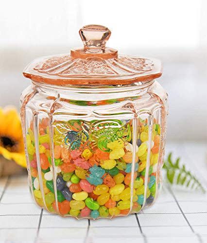 5) Home-X Depression Style Glass Cookie Jar