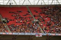 Britain Soccer Football - Hull City v Sheffield Wednesday - Sky Bet Football League Championship Play-Off Final - Wembley Stadium - 28/5/16 Empty seats during the game Action Images via Reuters / Tony O'Brien Livepic EDITORIAL USE ONLY. No use with unauthorized audio, video, data, fixture lists, club/league logos or "live" services. Online in-match use limited to 45 images, no video emulation. No use in betting, games or single club/league/player publications. Please contact your account representative for further details.