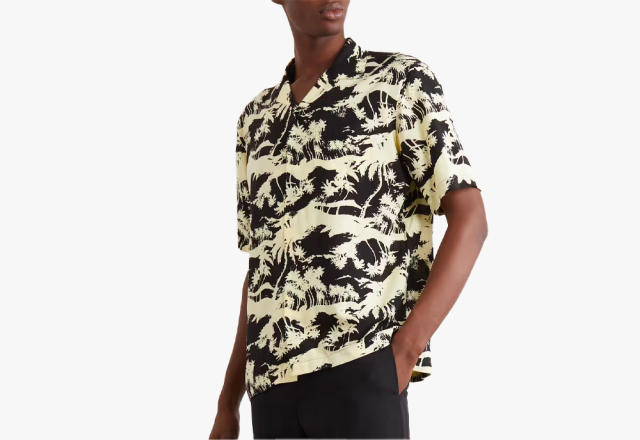 Gucci Aloha Bowling Shirt In Green,white