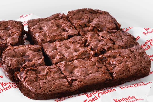 <p>KFC</p> KFC has new wraps and a family style brownie