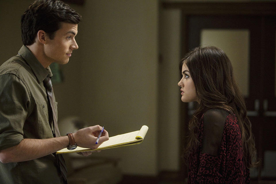 Aria and Ezra from "Pretty Little Liars"