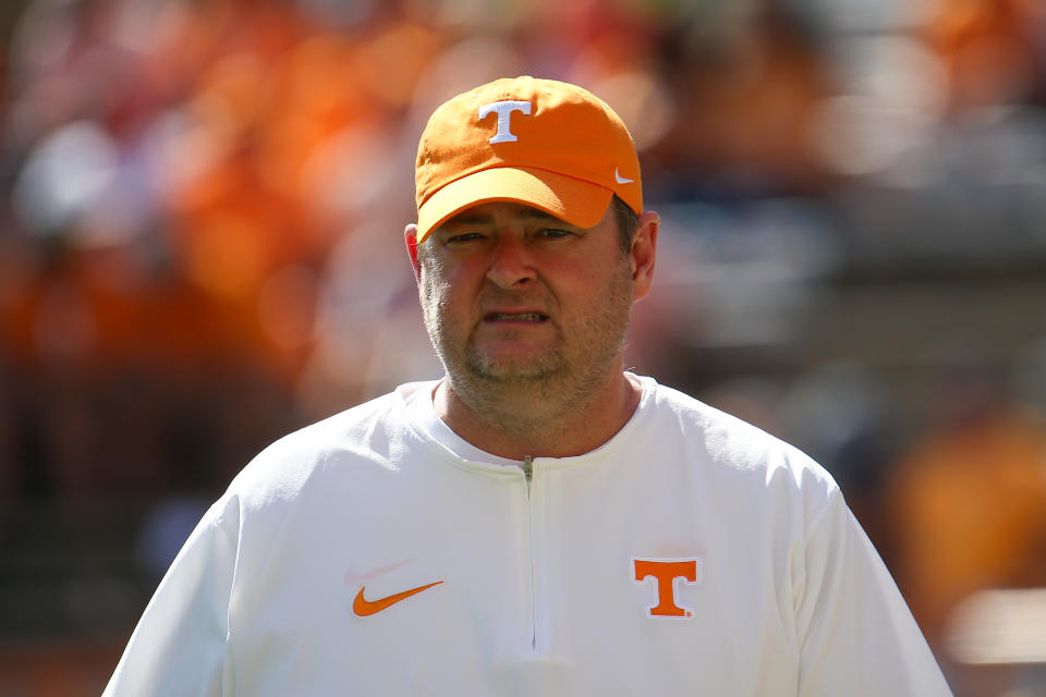 Sep 23, 2023; Knoxville, Tennessee; Tennessee Volunteers head coach Josh Heupel before the game between the Tennessee Volunteers and the UTSA Roadrunners at Neyland Stadium. Randy Sartin-USA TODAY Sports