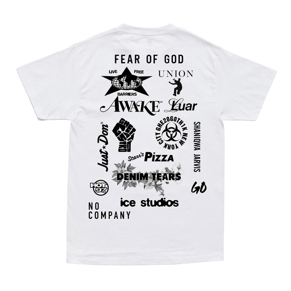 The back of the Awake NY charitable T-shirt benefitting Bronx, NY fire victims. - Credit: Courtesy of Awake NY