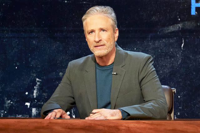 <p>Apple TV+</p> Jon Stewart hosting 'The Problem With Jon Stewart'