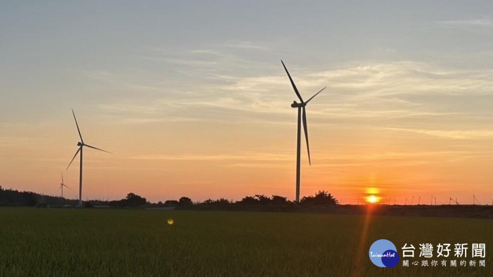 wpd旗下的新源風力發電股份有限公司位於臺灣雲林縣崙背鄉的六座Vestas V136陸域風力發電機組/wpd集團提供