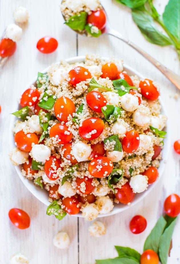 Tomato, Mozzarella, and Basil Quinoa Salad