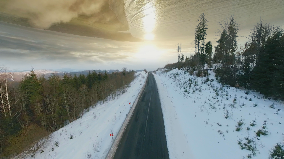 An image of a road in Ukraine (BBC/PA)