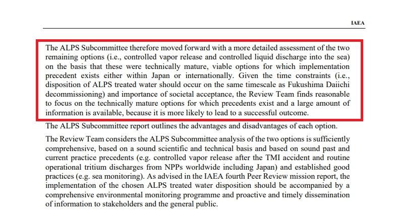 國際原子能機構建議日本將核汙水無害化後排入大海。（圖／翻攝自IAEA）