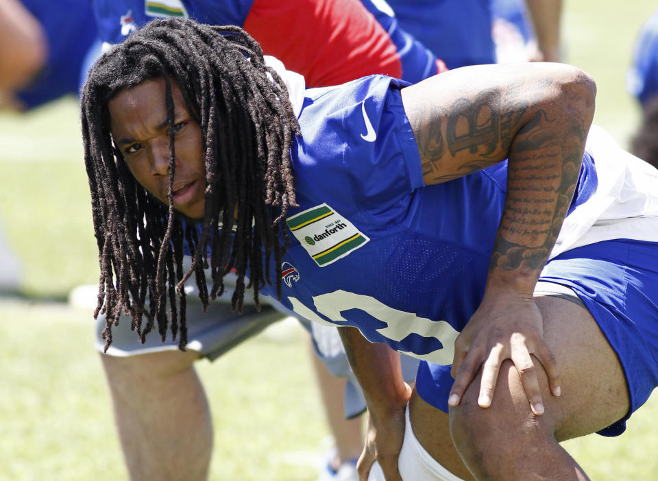 The Buffalo Bills released receiver Kelvin Benjamin on Tuesday after a disappointing stint with the team. (AP)