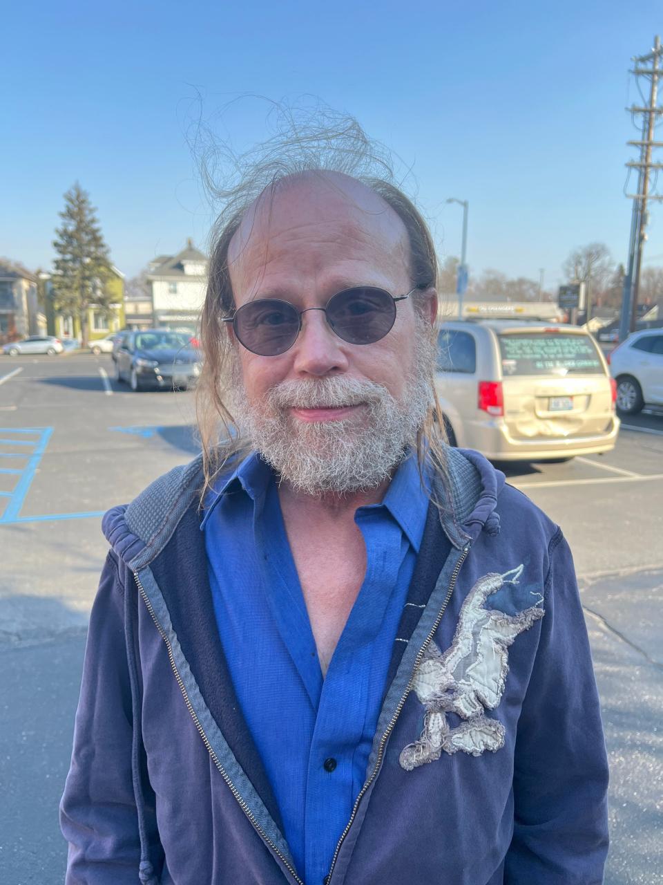 David Hamel, 60, of Grand Rapids, voted for President Joe Biden in Michigan's presidential primary on Feb. 27, 2024.