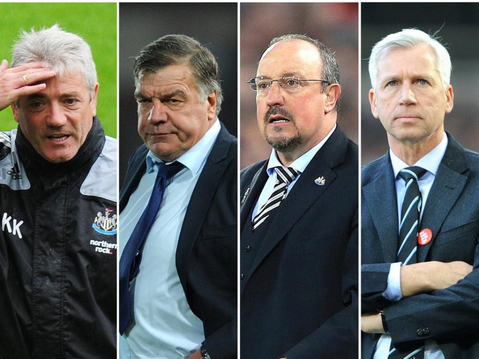 Kevin Keegan, Sam Allardyce, Rafael Benitez and Alan Pardew (PA)