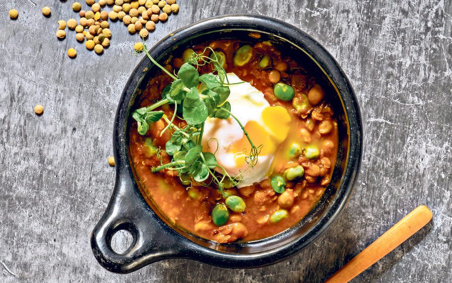 Moroccan-spiced bean soup recipe