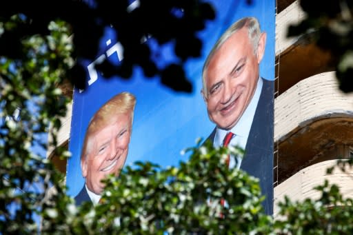 Israeli Prime Minister Benjamin Netanyahu (R) has been criticised for putting his ties to US President Donald Trump before the best interests of his country