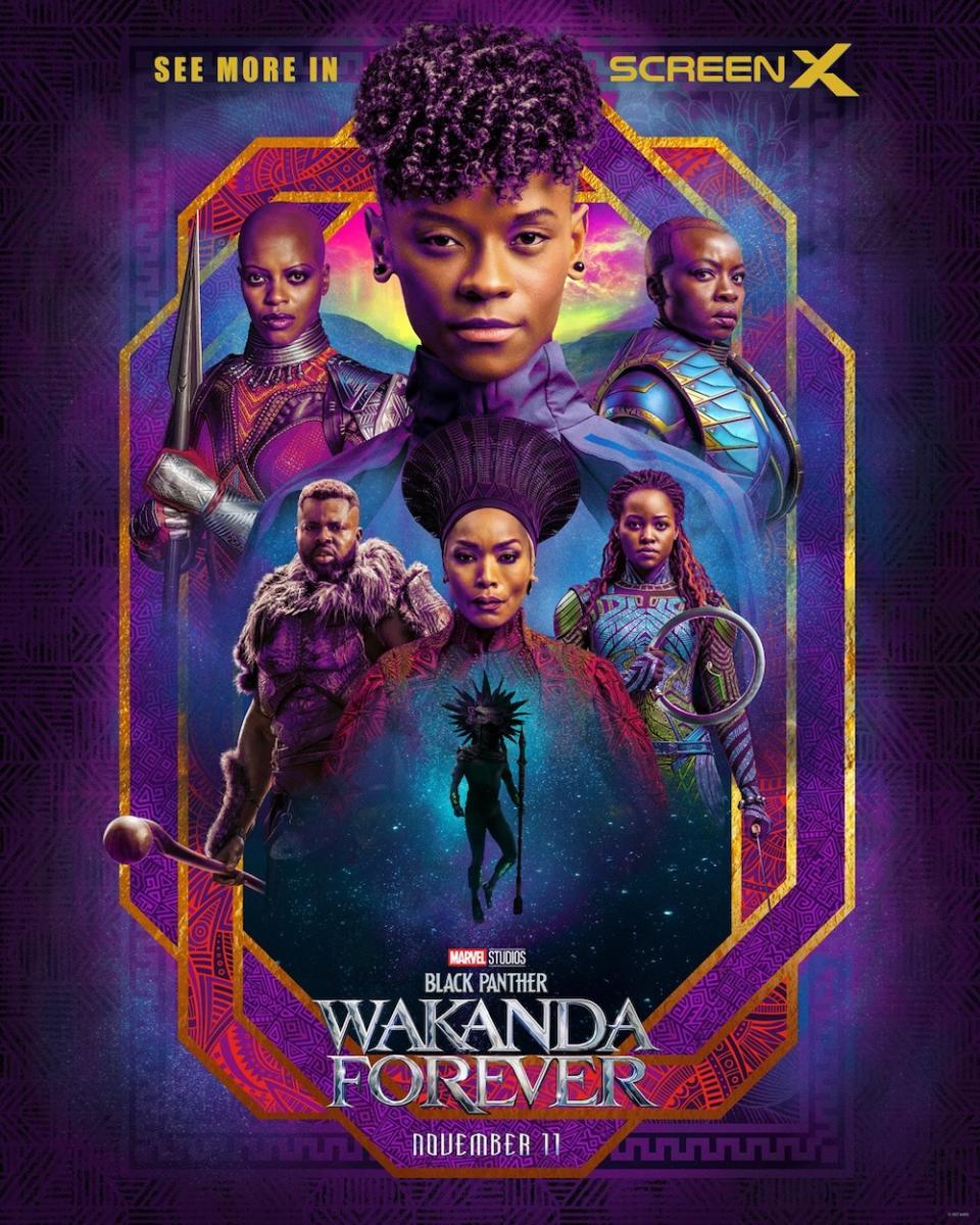 A photo of Black Panther: Wakanda Forever poster. 