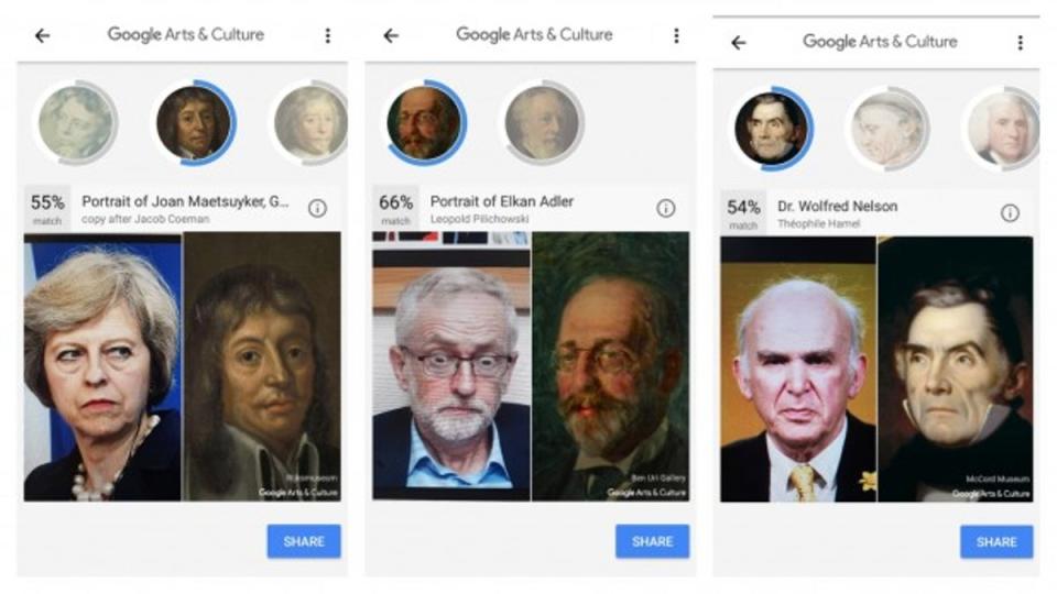 Google Arts and Culture Party Leaders 2017 (Google Arts and Culture / Alan Martin)