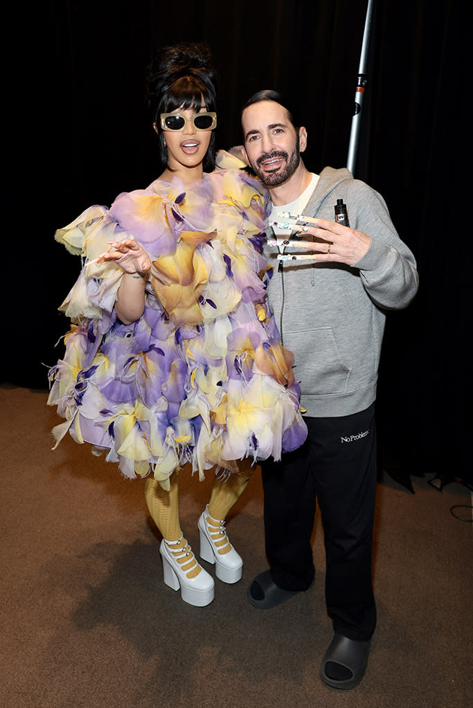 NEW YORK, NEW YORK - JULY 01: (L-R) Cardi B and Marc Jacobs attend the Marc Jacobs Fall 2024 Runway at New York Public Library on July 01, 2024 in New York City.  (Photo by Dimitrios Kambouris/Getty Images for Marc Jacobs)