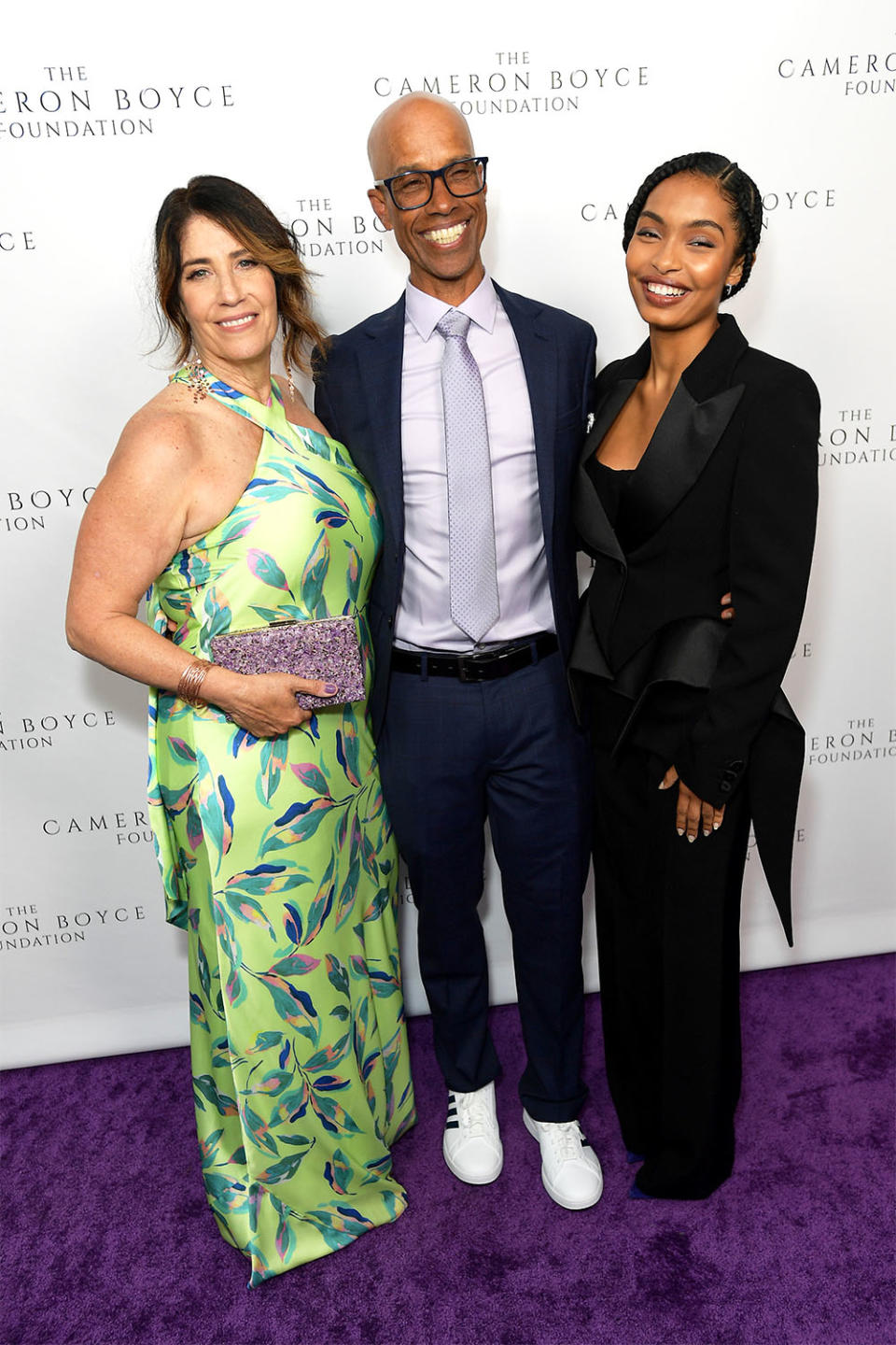 Libby Boyce, Victor Boyce and Yara Shahidi attend the 2nd Annual Cameron Boyce Foundation Gala at Citizen News Hollywood on June 01, 2023 in Los Angeles, California.