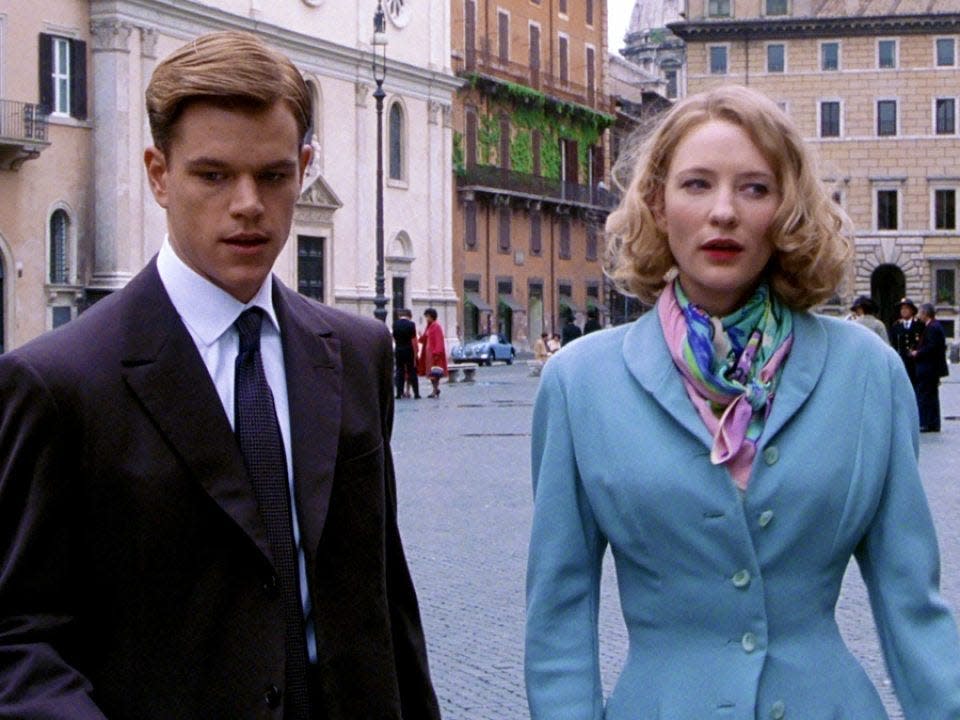 Matt Damon and Cate Blanchett in "The Talented Mr. Ripley."