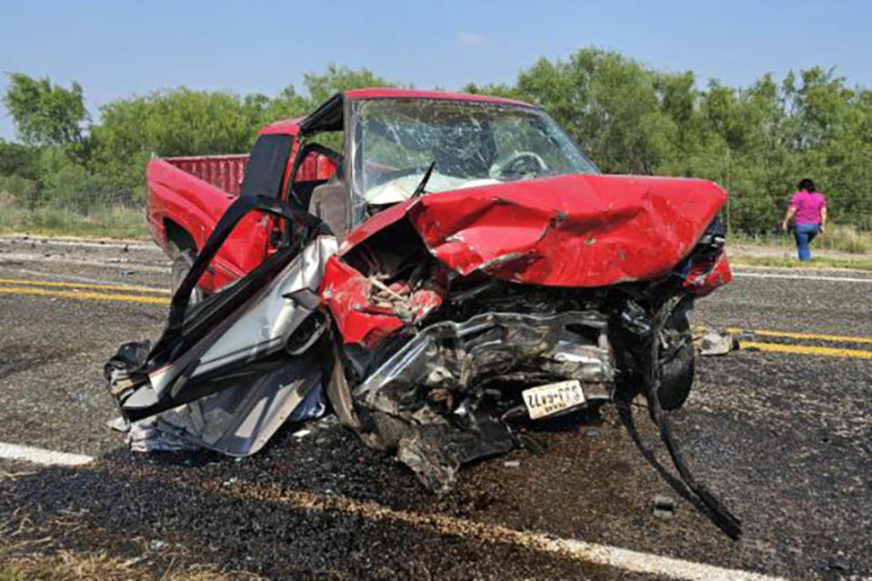 vehicular crash car accident Texas (Courtesy Texas DPS Del Rio)