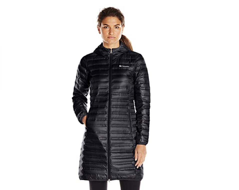 Columbia Women's Flash Forward Long Down Jacket, Nocturnal, X-Large. Foto: amazon.com.mx