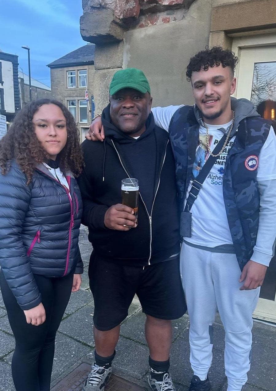 Bradford Telegraph and Argus: Stephen with his children Shanice and Cameron