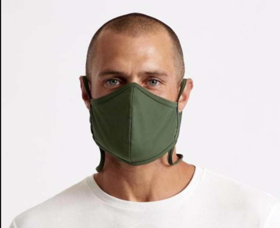 <p><strong>Brixton</strong></p><p>brixton.com</p><p><strong>$16.00</strong></p><p><a href="https://www.brixton.com/en_us/men/featured/face-masks/everything-face-mask-olive-black.html" rel="nofollow noopener" target="_blank" data-ylk="slk:Shop Now;elm:context_link;itc:0;sec:content-canvas" class="link ">Shop Now</a></p><p>This mask comes with a handy neck lanyard-esque feature that makes <a href="https://www.goodhousekeeping.com/health/a32603354/is-it-safe-to-eat-at-restaurants/" rel="nofollow noopener" target="_blank" data-ylk="slk:eating and drinking easier than ever;elm:context_link;itc:0;sec:content-canvas" class="link ">eating and drinking easier than ever</a>. But the interior's bamboo viscose lining is quite smooth and cozy, without being too hefty or fuzzy to actually blocking you from breathing.<br></p>