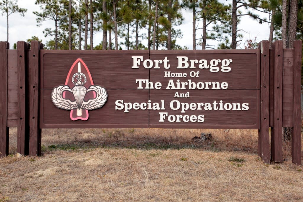 Fort Bragg is seen on Feb. 3, 2022, in Fort Bragg, N.C. An independent commission said Monday, Aug. 8, 2022 that renaming nine U.S. Army posts that commemorate Confederate officers would cost $21 million. (AP Photo/Chris Seward, File)