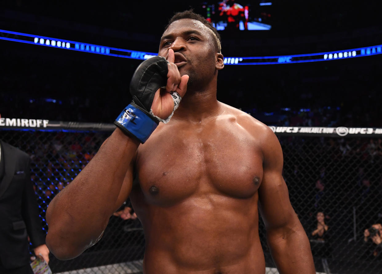 Francis Ngannou looks to get back on track on Sunday against former UFC heavyweight champion Cain Velasquez. (Getty Images)
