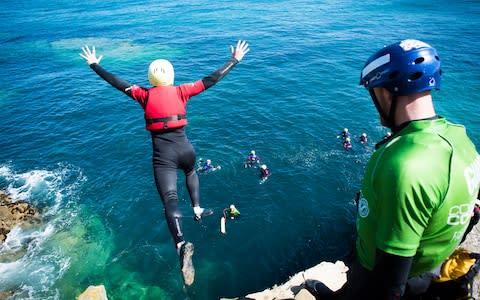 Cornwall coasteering - Credit: Aaron Parsons