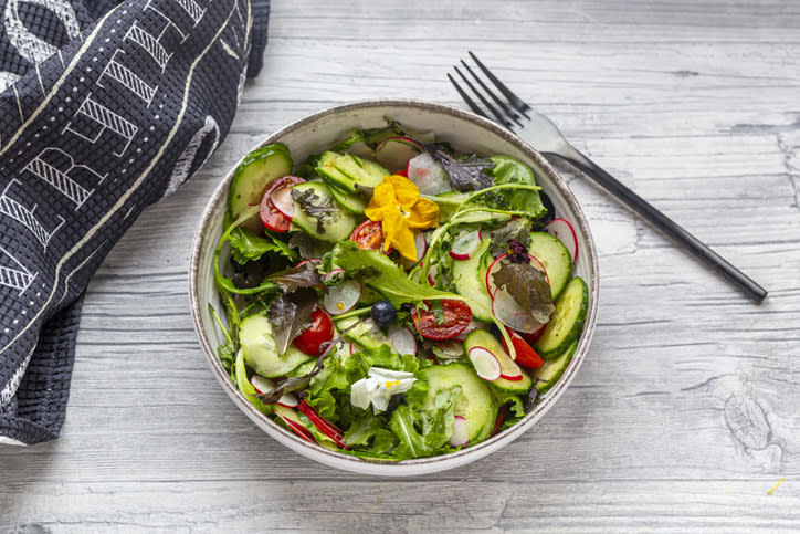 A salad in a bowl