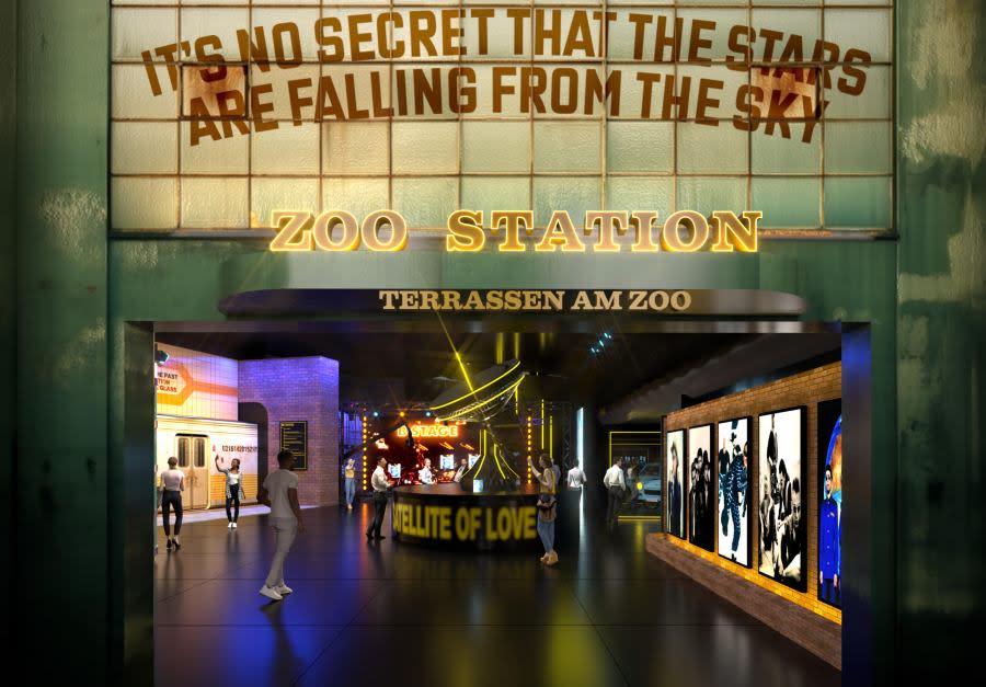 <em>Rendering of the entrance to Zoo Station: A U2:UV Experience (Live Nation)</em>