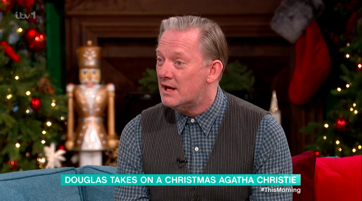 Agatha Christie star Douglas appears on This Morning. (ITV screengrab)